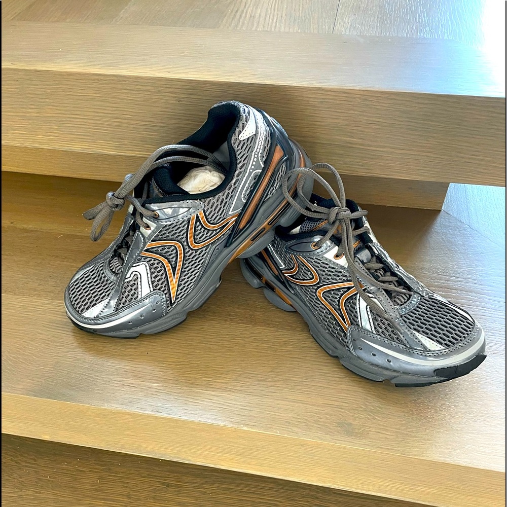 Aetrex Mens RX Runner X-Wide Width Grey/Copper Size 11.5